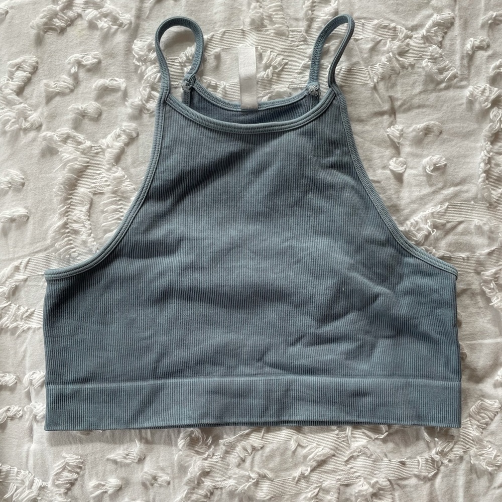 Blue Cropped Tank